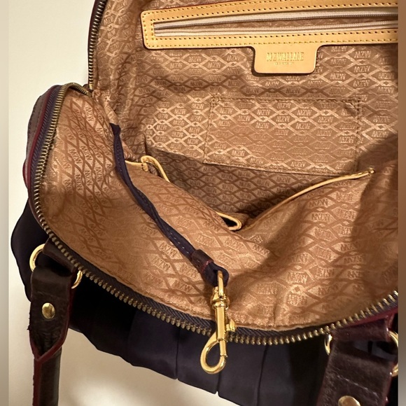 MZ Wallace Bedford Bea rare ombré logo nylon bag in Purple eggplant pleated hobo - Picture 9 of 16